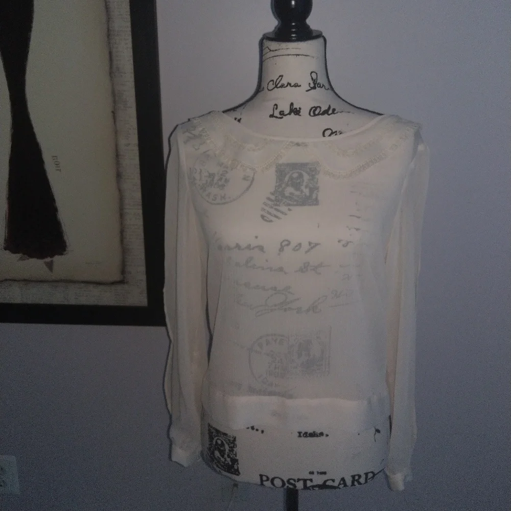 Candie's‎ sheer top, Long sleeve, size M